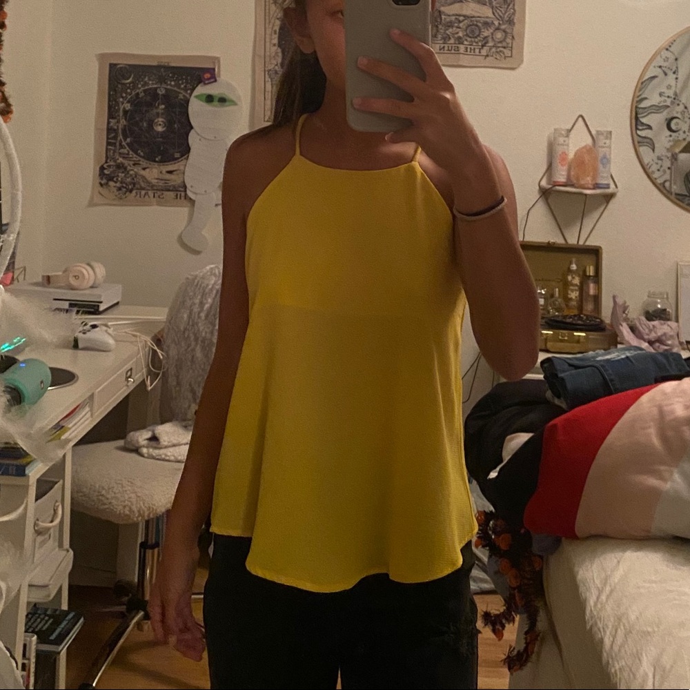 MIAMI | YELLOW HALTER TOP BLOUSE